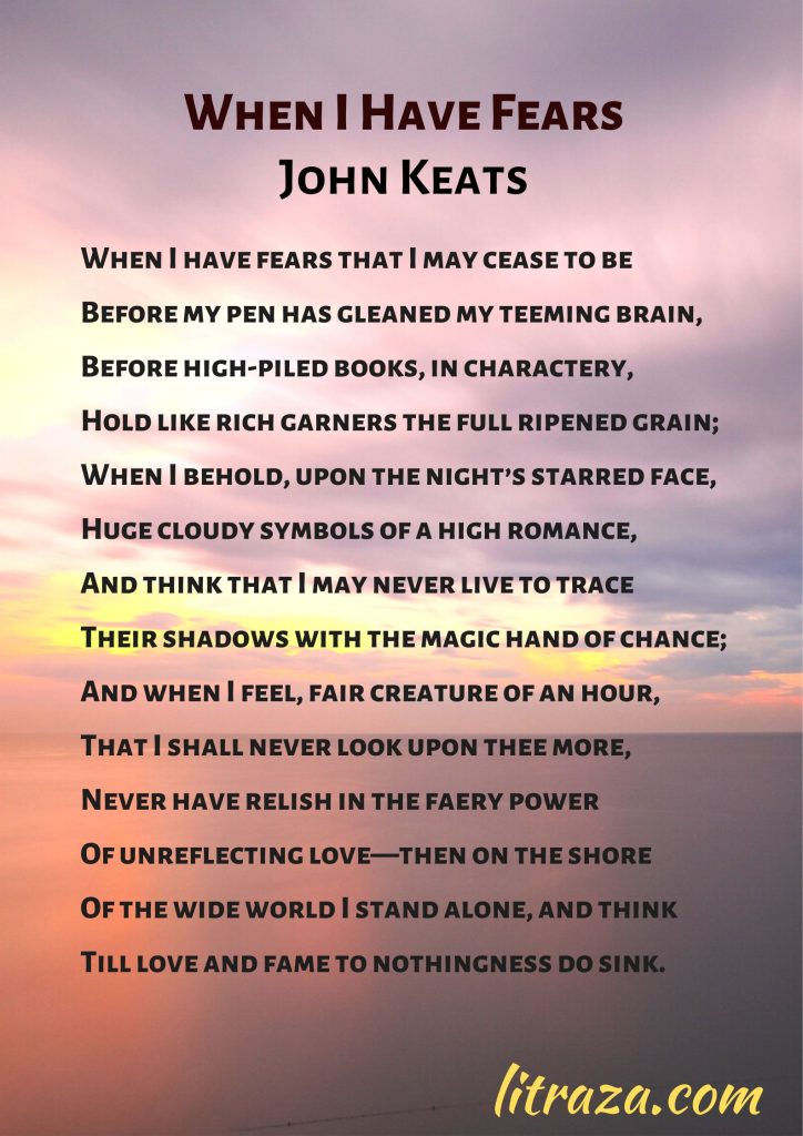 When I Have Fears by John Keats Text